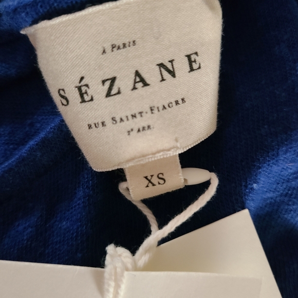 Sezane Blue Button-Up Top - Picture 3 of 5